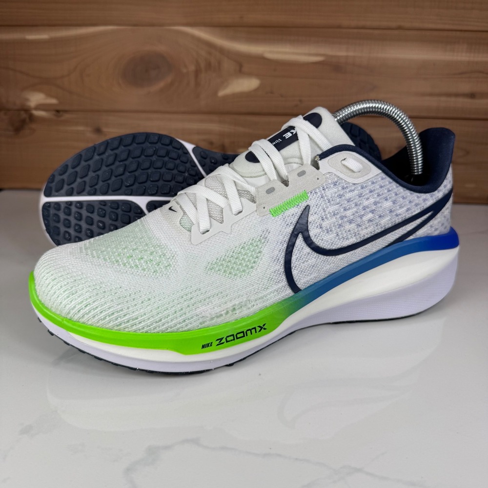 Nike ZoomX Vomero 17 Mens Running Shoes White Green Blue FB1309-100 Size 8.5